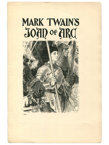 Mark Twain [Samuel L. Clemens]. Mark Twain's Joan of Arc. 1896]. First edition.