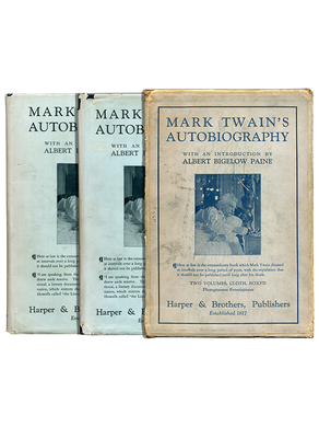 Mark Twain [Samuel L. Clemens]. Mark Twain's Autobiography. 1924. First edition.