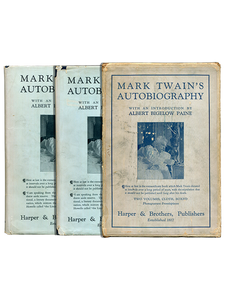 Mark Twain [Samuel L. Clemens]. Mark Twain's Autobiography. 1924. First edition.