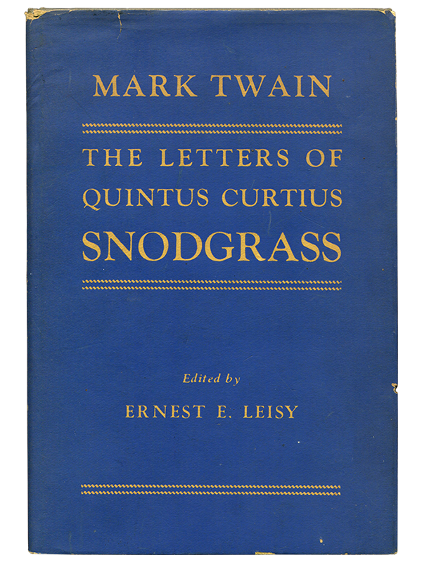 Letters of Quintus Curtius Snodgrass
