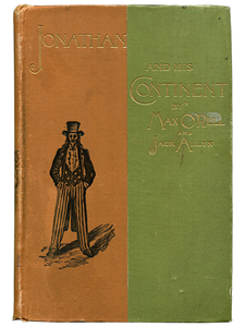 [Mark Twain (subject)]. [Paul Blouët]. Jonathan and His Continent. [1889]. First edition.