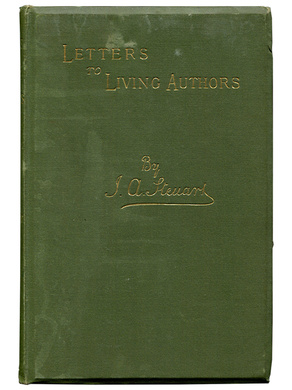 [Mark Twain]. John A. Steuart. Letters to Living Authors. 1890. First edition.