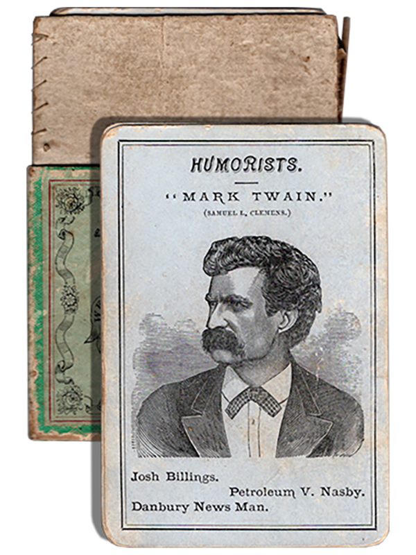 [Mark Twain (Samuel L. Clemens)]. Portrait Authors. [circa 1874]. First edition.