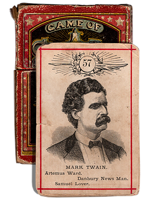 [Mark Twain (Samuel L. Clemens)]. Game of Star Authors. [circa 1875]. First edition.